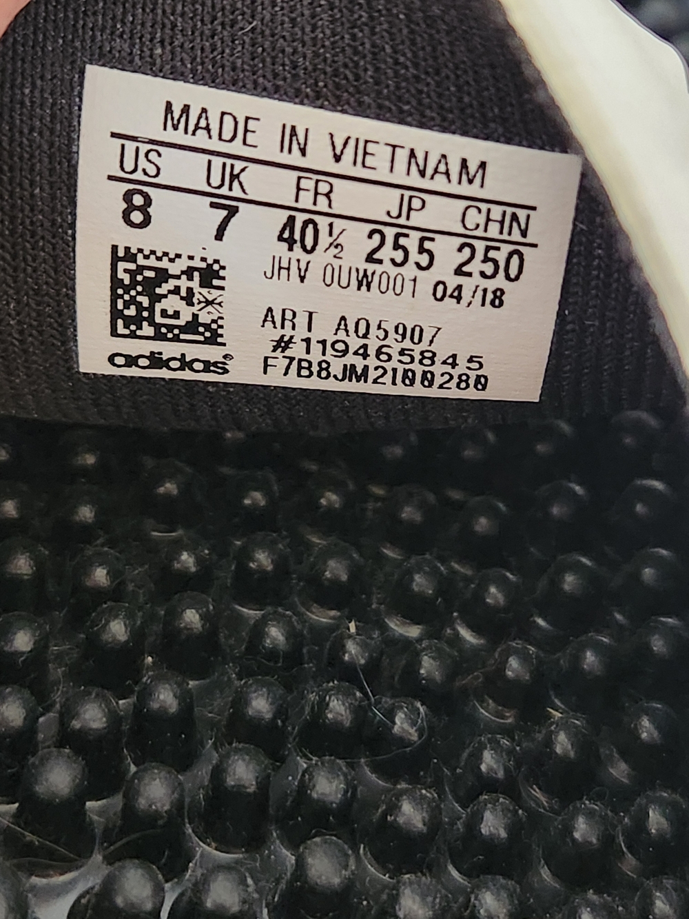 Adidas White & Black Voloossage Slide Sandals With Massaging Foot Bed Size 8 - Picture 8 of 8